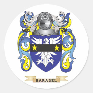 Sticker Rond Manteau de Baradel des bras (crête de famille)