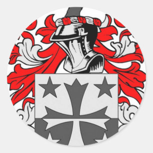 Sticker Rond Manteau de Coleman des bras (irlandais)