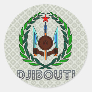 Sticker Rond Manteau de Djibouti des bras