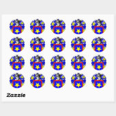 Sticker Rond Manteau de Dominguez des bras (espagnol) (Feuille)