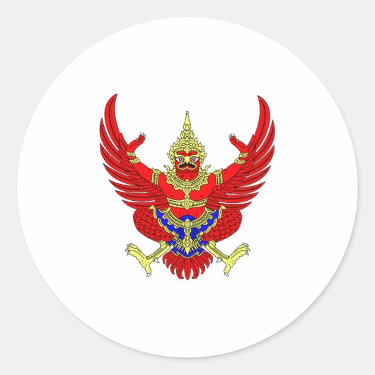 Sticker Rond Manteau de Garuda Thaïlande des bras officiel (Devant)