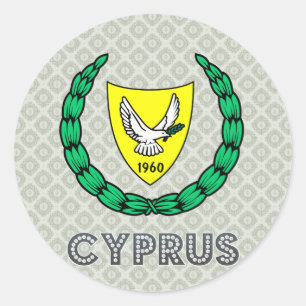 Sticker Rond Manteau de la Chypre des bras