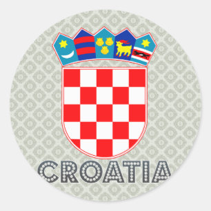 Sticker Rond Manteau de la Croatie des bras