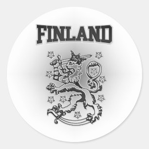 Sticker Rond Manteau de la Finlande des bras