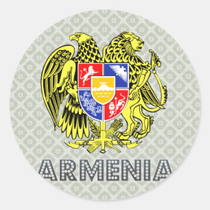 Sticker Rond Manteau de l'Arménie des bras