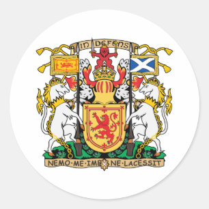 Sticker Rond Manteau de l'Ecosse des bras