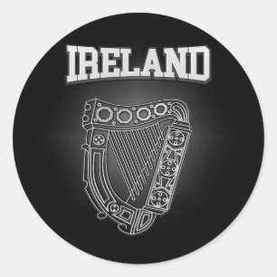 Sticker Rond Manteau de l'Irlande des bras