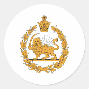 Sticker Rond Manteau de Perse des bras