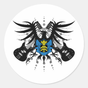 Sticker Rond Manteau de roche des bras
