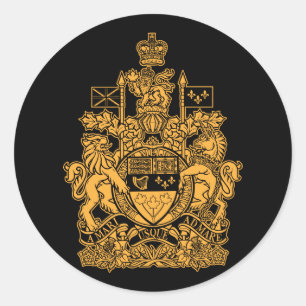 Sticker Rond Manteau du Canada des bras - crête du Canada