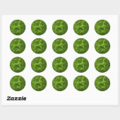 Sticker Rond manticore en vert (Feuille)