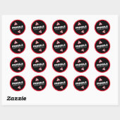Sticker Rond Manutention fragile avec soin (Feuille)