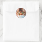 Sticker Rond Manx Chat Visage (Sac)