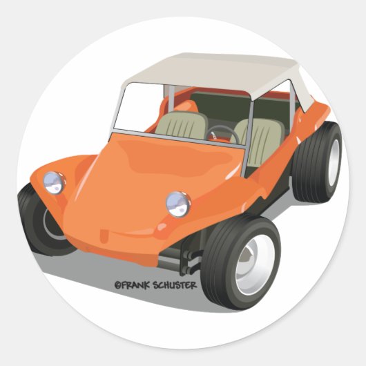 Sticker Rond Manx orange uniquement (Devant)