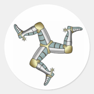 Sticker Rond Manx Trois Jambes de l'homme