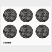 Sticker Rond Many old rusty metal gears or machine (Feuille)