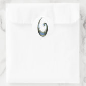 Sticker Rond Maori Poisson Hook - Chrome (Sac)