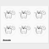 Sticker Rond Maow Cat (Feuille)