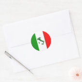 Sticker Rond Map of Italy and Italian Flag (Enveloppe)