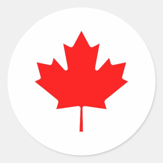 Sticker Rond Maple Leaf RedTransp Le MUSÉE Zazzle Cadeaux (Devant)