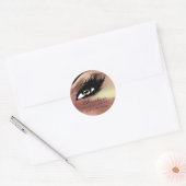 Sticker Rond Maquillage Artiste Eyelash Extension Rose Cuivre (Enveloppe)