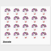 Sticker Rond Maquillage Artiste Lash Extension Beauté Holograph (Feuille)