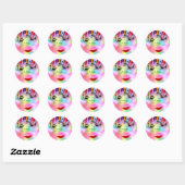 Sticker Rond Maquillage Artiste Lash Extension Beauté Holograph (Feuille)