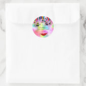 Sticker Rond Maquillage Artiste Lash Extension Beauté Holograph (Sac)