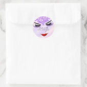 Sticker Rond Maquillage Artiste Lash Extension Diamant Violet (Sac)