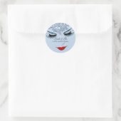 Sticker Rond Maquillage Artiste Lash Extension Lip Princesse Bl (Sac)