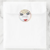 Sticker Rond Maquillage Artiste Lash Extension Lips Beauté Star (Sac)