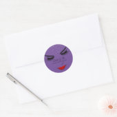 Sticker Rond Maquillage Artiste Lash Extension Lips Purple Part (Enveloppe)