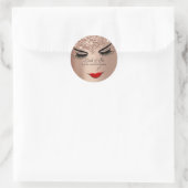 Sticker Rond Maquillage Artiste Lash Extension Lips Rose Prince (Sac)