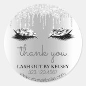 Sticker Rond Maquillage Artiste Lashes Platine Parties scintill (Devant)