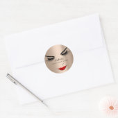 Sticker Rond Maquillage Artiste Lashes Produit Rouge Blush (Enveloppe)