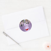 Sticker Rond Maquillage Artiste Lashes Rose violet (Enveloppe)