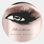Sticker Rond Maquillage Artiste Parties scintillant Eyelashes B (Devant)