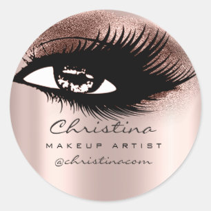 Sticker Rond Maquillage Artiste Parties scintillant Eyelashes R