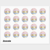 Sticker Rond Maquillage Artiste Parties scintillant goutte or c (Feuille)