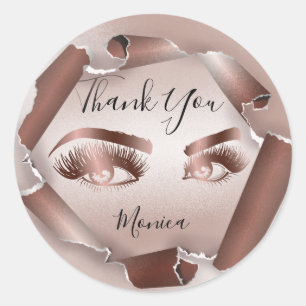 Sticker Rond Maquillage artiste wink Oeil Brown Oeil Beauté Sal