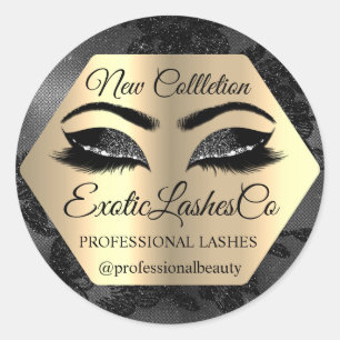Sticker Rond Maquillage de conditionnement Lash Artiste Gold Ye