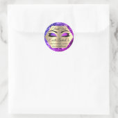 Sticker Rond Maquillage Merci de lash Artiste Yeux or PURP ROSE (Sac)