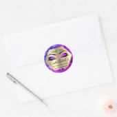 Sticker Rond Maquillage Merci de lash Artiste Yeux or PURP ROSE (Enveloppe)