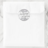 Sticker Rond Maquillage Points de Brillance Argent et Gris par (Sac)