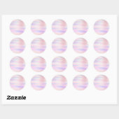 Sticker Rond Maquillage rose pastel ombré  (Feuille)