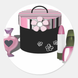 Sticker Rond Maquiller Cosmétique fille