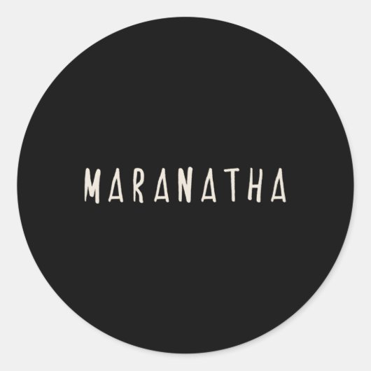 Sticker Rond Maranatha Christian (Devant)