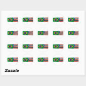 Sticker Rond Maranhão & Brésil avec drapeaux (Feuille)