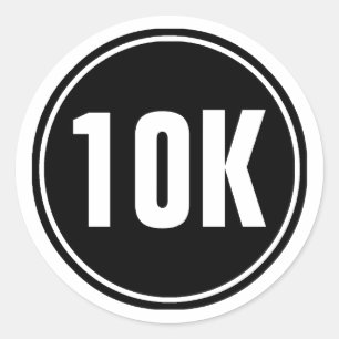 Sticker Rond Marathon 10K en cours