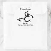 Sticker Rond Marathon drôle (Sac)